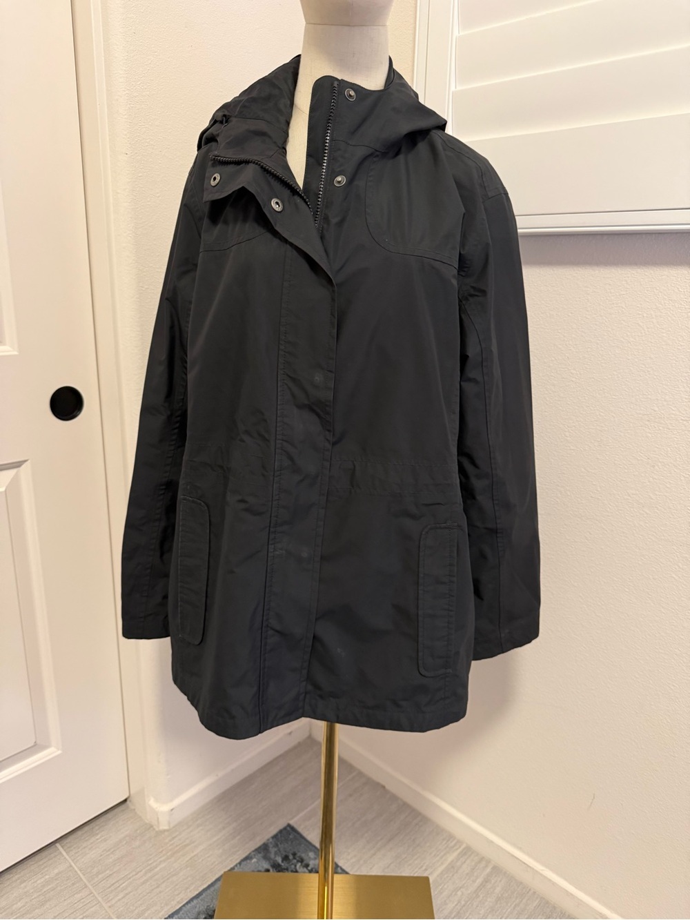 L.L. Bean Black Hooded Utility Jacket